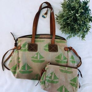 Dooney & Bourke sailboat bag & makeup bag
